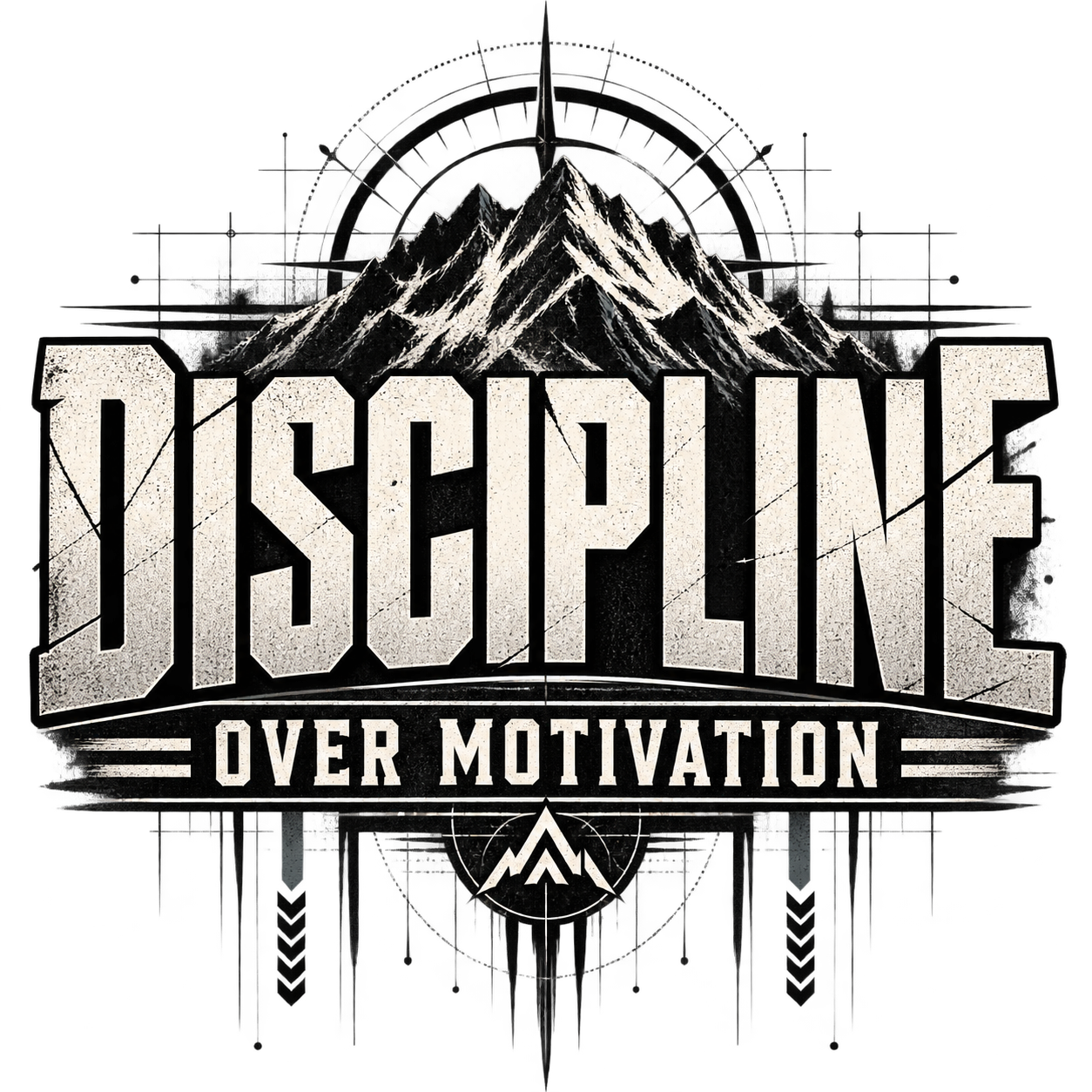 Discipline Over Motivation Oversized Streetwear T-Shirt