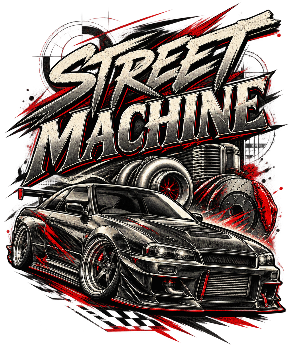 Street Machine Vintage Racing Oversized T-Shirt