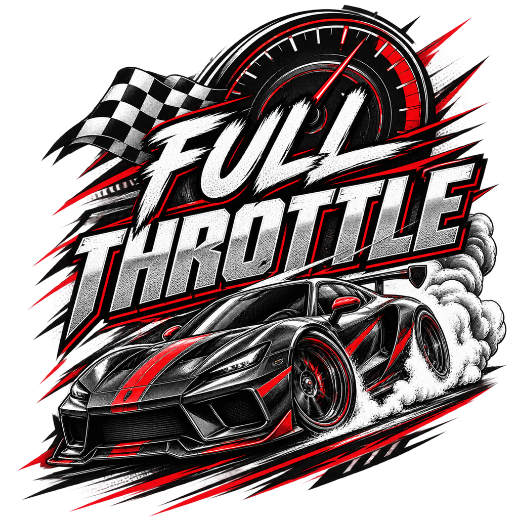 Full Throttle Oversized Racing Graphic T-Shirt