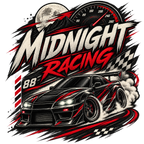 Midnight Racing Oversized Automotive Streetwear T-Shirt