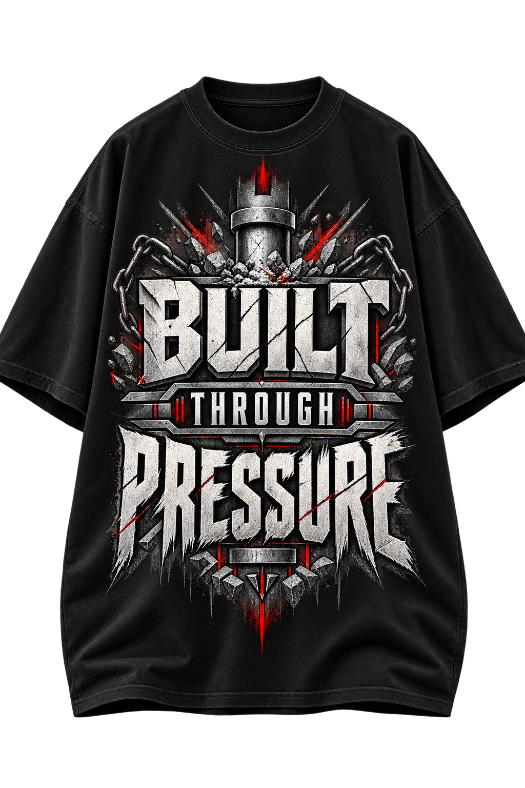 Built Through Pressure Oversized Graphic T-Shirt