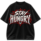 Stay Hungry Keep Building Oversized Streetwear T-Shirt