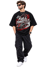 Full Throttle Oversized Racing Graphic T-Shirt