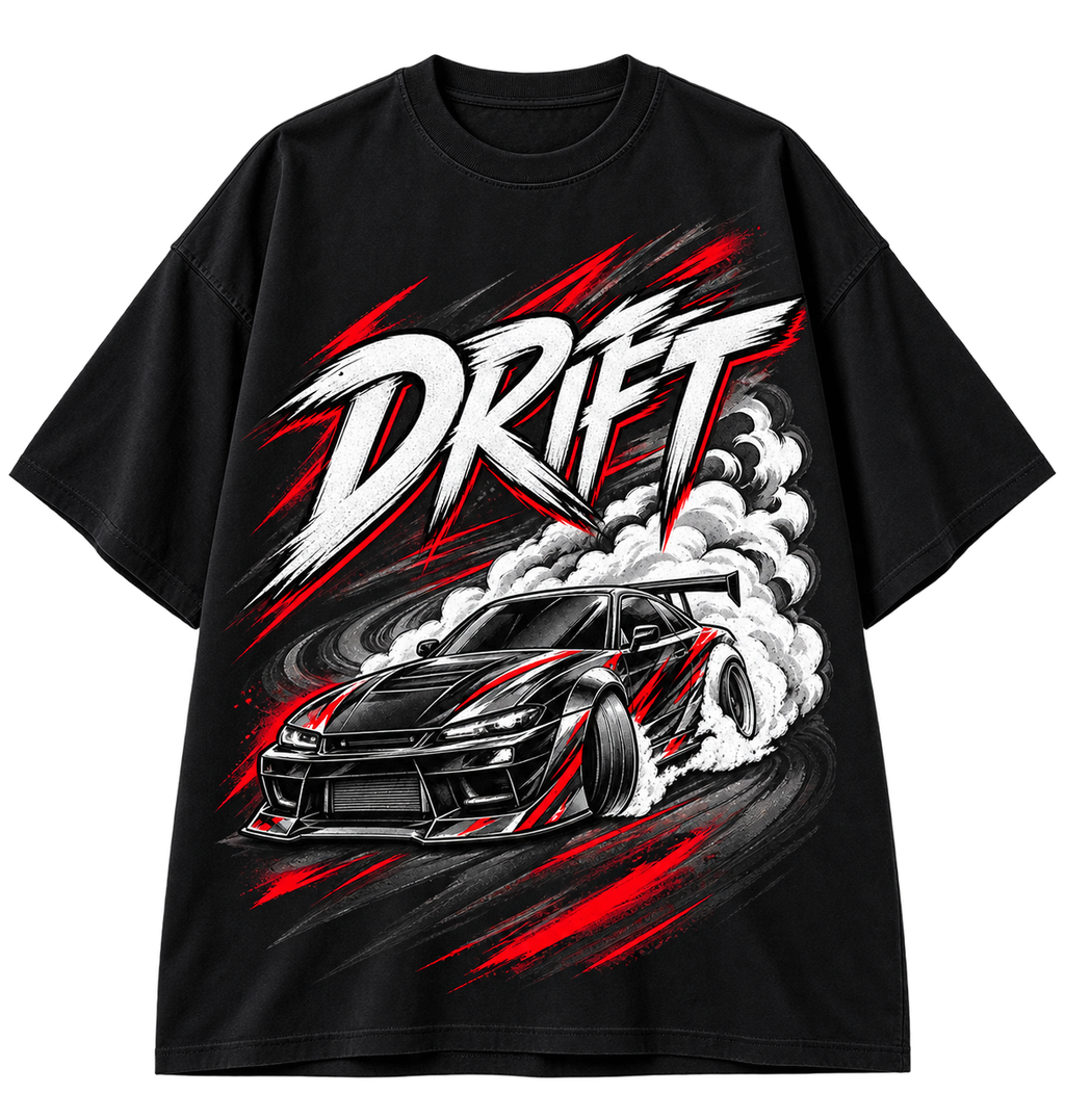 DRIFT — Oversized Automotive Graphic T-Shirt