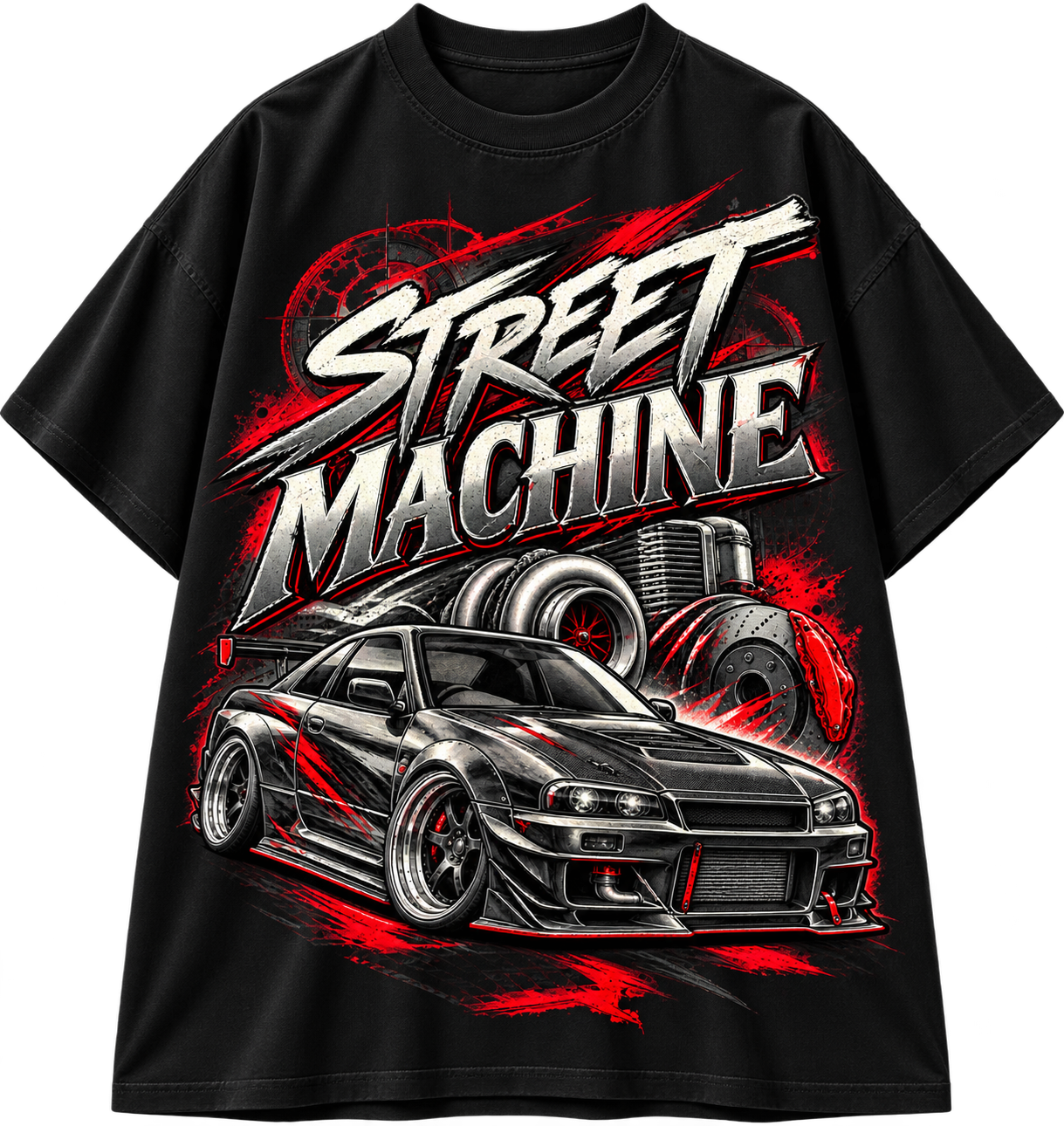 Street Machine Vintage Racing Oversized T-Shirt