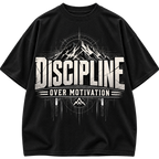 Discipline Over Motivation Oversized Streetwear T-Shirt