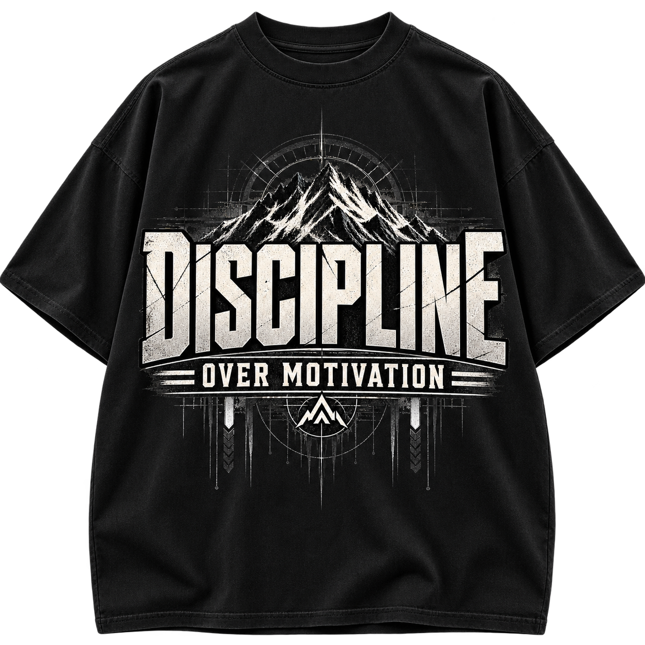 Discipline Over Motivation Oversized Streetwear T-Shirt