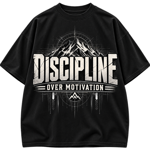 Discipline Over Motivation Oversized Streetwear T-Shirt