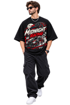 Midnight Racing Oversized Automotive Streetwear T-Shirt