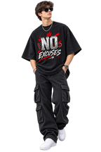 No Excuses Just Results Oversized Graphic T-Shirt