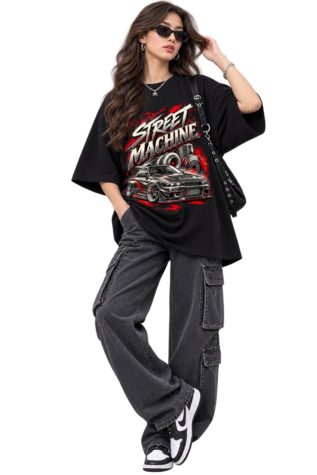Street Machine Vintage Racing Oversized T-Shirt