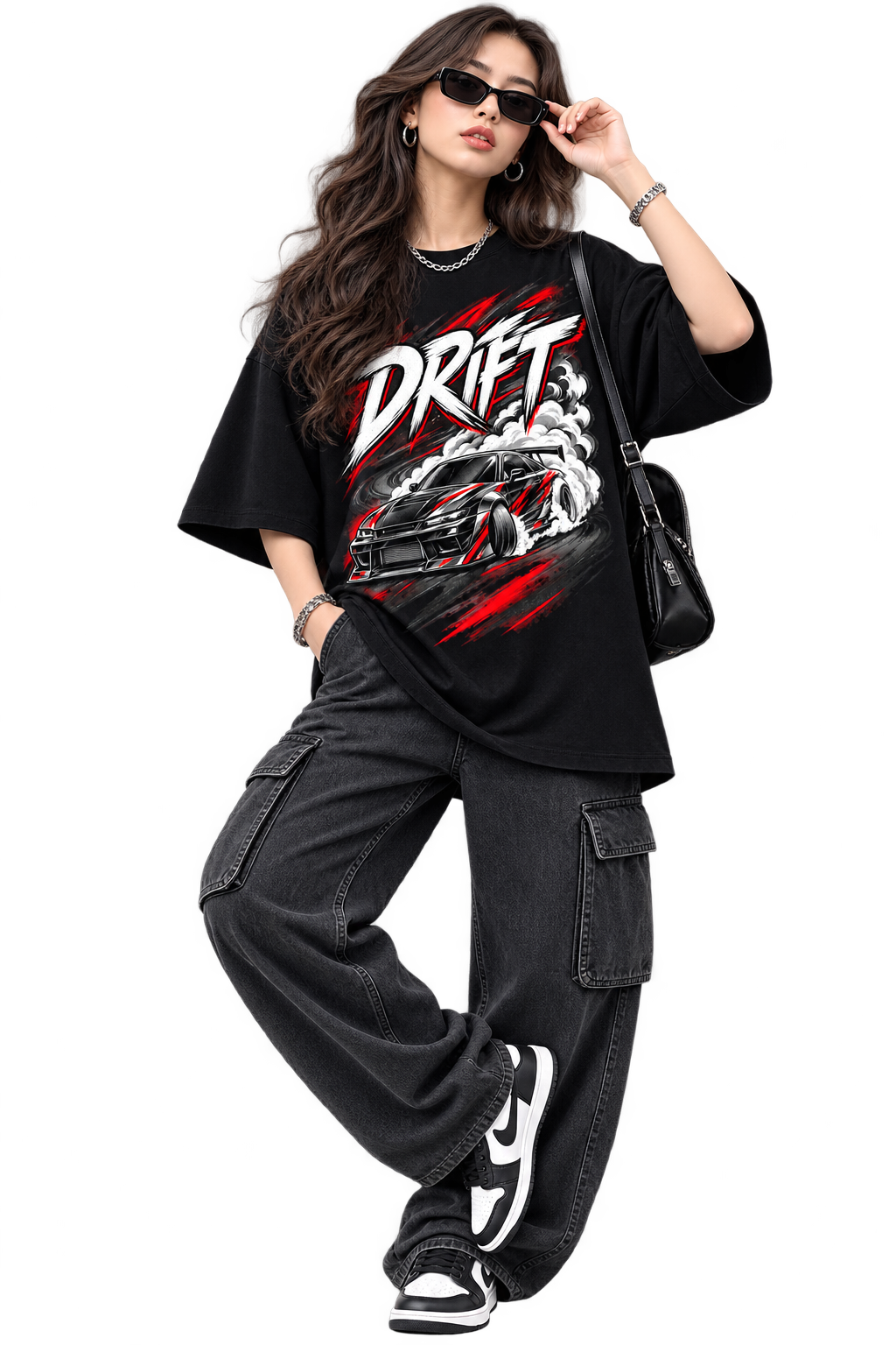 DRIFT — Oversized Automotive Graphic T-Shirt