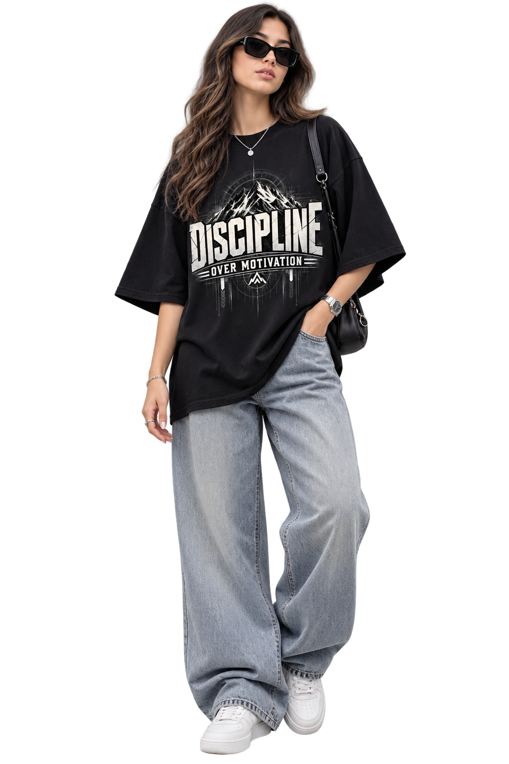 Discipline Over Motivation Oversized Streetwear T-Shirt