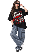 Midnight Racing Oversized Automotive Streetwear T-Shirt