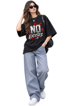 No Excuses Just Results Oversized Graphic T-Shirt